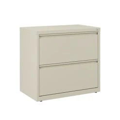 Staples Commercial 2 File Drawers Lateral File Cabinet, Locking, Putty/Beige, Letter/Legal, 30"W (20067D)