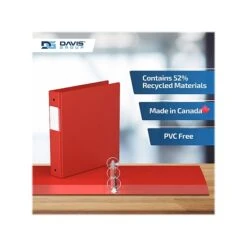 Davis Group Premium Economy 1 1/2" 3-Ring Non-View Binder, Red, 6/Pack (2312-03-06) -Office Supply Shop DA6B97A6 1C89 49F7 9E3A7FD42EAF8672 sc7