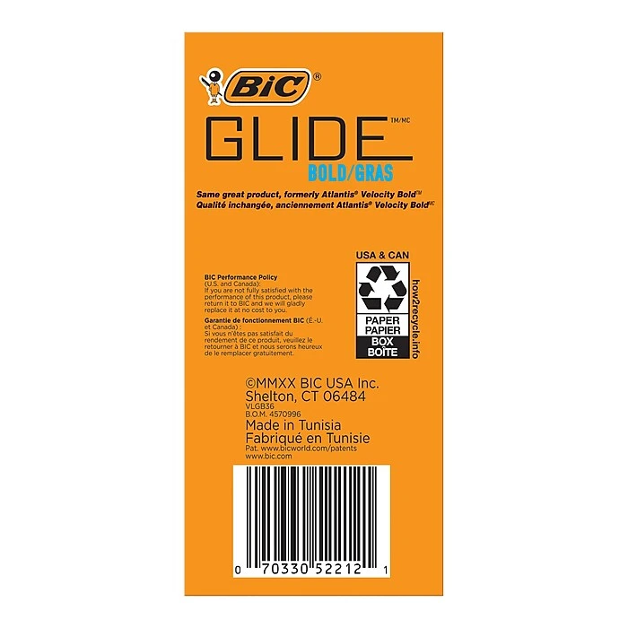 BIC Glide Bold Retractable Ballpoint Pen, Bold Point, Black Ink, 36/Pack (VLGB361BLK) BIC Glide Bold Retractable Ballpoint Pen, Bold Point, Black Ink, 36/Pack (VLGB361BLK) -Office Supply Shop DAC179D9 7C60 468B 86A28FC9E6933E47 sc7