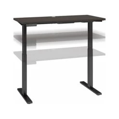 Bush Business Furniture Move 60 27"-47"H Adjustable Standing Desk, Storm Gray/Black (M6S4824SGBK)