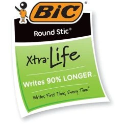 BIC Round Stic Xtra-Life Ballpoint Pen, Medium Point, 1.0mm, Blue Ink, 60/Pack (GSM609BE) 3 BIC Round Stic Xtra-Life Ballpoint Pen, Medium Point, 1.0mm, Blue Ink, 60/Pack (GSM609BE) -Office Supply Shop DDD4AC40 8246 4B51 9010B9B9992DF0B6 sc7