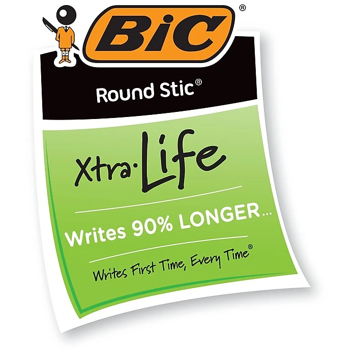 BIC Round Stic Xtra-Life Ballpoint Pen, Medium Point, 1.0mm, Blue Ink, 60/Pack (GSM609BE) BIC Round Stic Xtra-Life Ballpoint Pen, Medium Point, 1.0mm, Blue Ink, 60/Pack (GSM609BE) -Office Supply Shop DDD4AC40 8246 4B51 9010B9B9992DF0B6 sc7