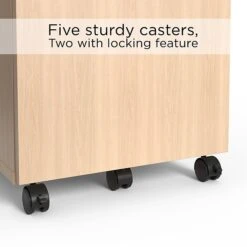 Union & Scale™ Essentials 3-Drawer Vertical File Cabinet, Mobile/Pedestal, Letter/Legal, Natural, 21" (UN56981) -Office Supply Shop DE4D6B7F A53F 405F AF52A1854C7A66AC sc7