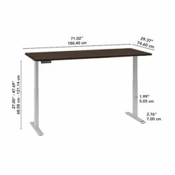 Bush Business Furniture Move 60 Series 27"-48" Adjustable Standing Desk, Black Walnut/Cool Gray Metallic (M6S7230BWSK) -Office Supply Shop E0590BCF 35EF 47EB BA83F41E7442A585 sc7