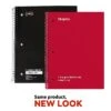 Staples 1 Subject Notebooks, 9" X 11", College Ruled, 100 Sheets, Black (42077M)