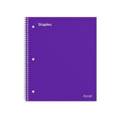 Staples Premium 1-Subject Notebook, 8.5" X 11", College Ruled, 100 Sheets, Pink (TR51448) -Office Supply Shop E62B16E3 7A43 431F BAF6EAA8D1640213 sc7
