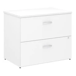 Bush Business Furniture Studio C Lateral File Cabinet, White (SCF136WHSU)
