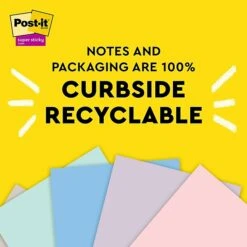 Post-it® 100% Recycled Paper Super Sticky Dispenser Pop-up Notes, Wanderlust Pastels, 3 In X 3 In, 6 Pads/Pack, 70 Sheets/Pad -Office Supply Shop E70FEF11 3A26 4054 A4A8A915E12713D1 sc7