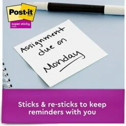 Post-it® Super Sticky Notes, 3" X 3", White, 90 Sheets/Pad, 5 Pads/Pack (654-5SSW) -Office Supply Shop E8043C62 1909 4C38 9122FC59A213F4C9 sc7