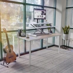 Mount-It! 5"-19"H Adjustable Standing Extra-Wide Desk Converter, White (MI-15005) -Office Supply Shop EBDAED03 CA15 47EC 8D270328ADD7833E sc7