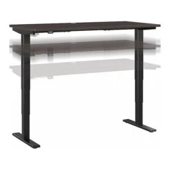 Bush Business Furniture Move 40 28"-48"H Electric Adjustable Standing Desk, Storm Gray/Black (M4S6030SGBK)