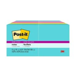 Post-it® Super Sticky Notes, 3" X 3", Supernova Neons, 90 Sheets/Pad, 12 Pads/Pack (654-12SSMIA) -Office Supply Shop F1818E32 6154 4DAA 828C727547B2ACF6 sc7