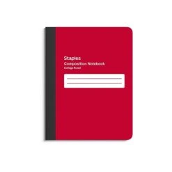 Staples Composition Notebook, 7.5" X 9.75", College Ruled, 80 Sheets, Red (ST55081) -Office Supply Shop F44B44A9 36AE 46F9 B02B820AB3686075 sc7 1