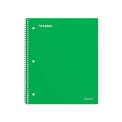 Staples Premium 1-Subject Notebook, 8.5" X 11", College Ruled, 100 Sheets, Pink (TR51448) -Office Supply Shop F6AD2555 FCDE 433F 9AED29519474EA7F sc7