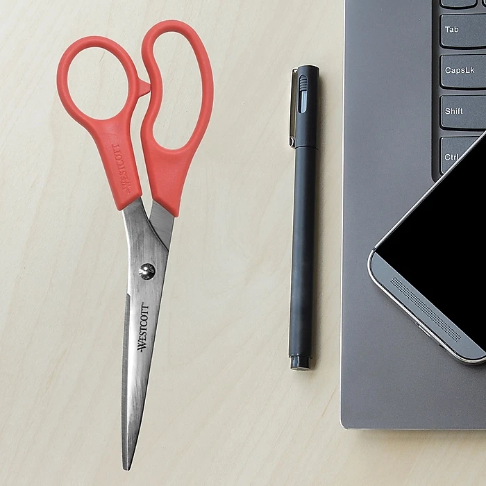 Westcott All Purpose Value 8" Stainless Steel Standard Scissors, Pointed Tip, Red (40618) Westcott All Purpose Value 8" Stainless Steel Standard Scissors, Pointed Tip, Red (40618) -Office Supply Shop F72DDE78 3E6D 4CA8 9F4B337AA98BA4DC sc7