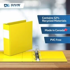 Davis Group Premium Economy 3" 3-Ring Non-View Binder, Yellow, 6/Pack (2305-05-06) -Office Supply Shop F734BFF6 3403 4714 BB0F836A0E67C05F sc7