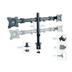 Rocelco 37" Deluxe Adjustable Desk Riser With Dual Monitor Desk Mount, Black (R DADRB-DM2) -Office Supply Shop FA43F9AB 87FE 4977 A286A50481D070A8 sc7