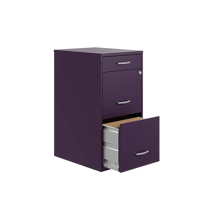 Space Solutions SOHO Organizer 3-Drawer Vertical File Cabinet, Letter Size, Lockable, 27.32"H x 18"D, Midnight Purple (25281) Space Solutions SOHO Organizer 3-Drawer Vertical File Cabinet, Letter Size, Lockable, 27.32"H X 18"D, Midnight Purple (25281) -Office Supply Shop FDD7C605 8729 43F5 A9F26B0CA9BE9051 sc7