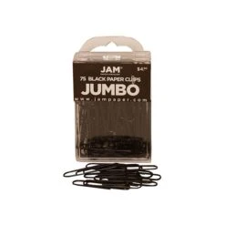 JAM Paper Jumbo Paper Clips, Black, 75/Pack (2184933) -Office Supply Shop m000141677 sc7
