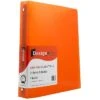 JAM Paper Designders 1" 3-Ring Flexible Poly Binder, Orange Glass Twill (751T1OR)