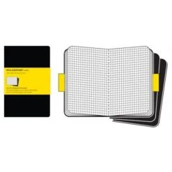Moleskine Cahier Large 1-Subject Professional Notebook, 5" X 8.25", Graph Ruled, 40 Sheets, Black (QP317F)