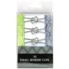 JAM Paper® Colorful Binder Clips, Small, 3/4 Inch (19mm), Green And Grey Design Binderclips, 10/Pack (336128597)
