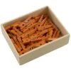 JAM Paper® Wood Clip Clothespins, Small 7/8 Inch, Orange Clothes Pins, 50/Pack (230729133)