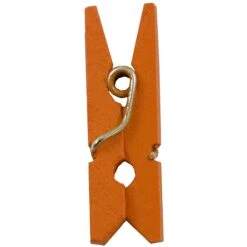 JAM Paper® Wood Clip Clothespins, Small 7/8 Inch, Orange Clothes Pins, 50/Pack (230729133) -Office Supply Shop m002869875 sc7