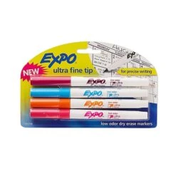 Expo Dry Erase Markers, Ultra Fine Tip, Assorted, 4/Pack (1884308)