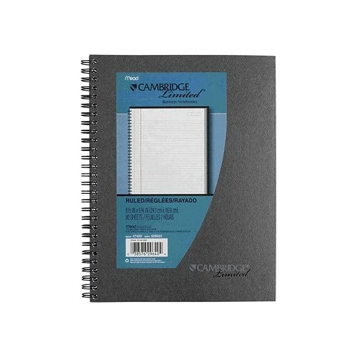 Mead® Cambridge® Metallic Notebook, Ruled, 9 1/2" x 7 1/2" (47400) Mead® Cambridge® Metallic Notebook, Ruled, 9 1/2" X 7 1/2" (47400) -Office Supply Shop m003957026 sc7