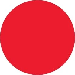 Tape Logic Inventory Circle Labels, 3/4", Fluorescent Red, 500/Roll (DL610G)