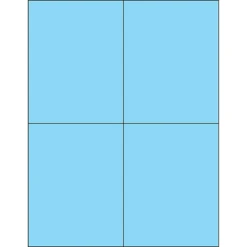 Tape Logic® Rectangle Laser Labels, 4 1/4" X 5 1/2", Pastel Blue, 400/Case (LL183BE)