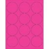 Tape Logic® Circle Laser Labels, 2 1/2", Fluorescent Pink, 1200/Case (LL194PK)
