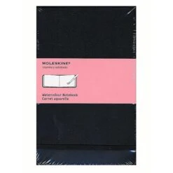 Moleskine Classic Hard Cover Notebooks Black 5 In. X 8 1/4 In. 72 Pages, Watercolor [Pack Of 2] (2PK-9788883705625)