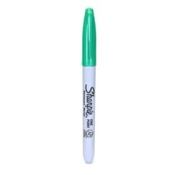 Sharpie Permanent Markers, Fine Tip, Green, 24/Pack (13048-PK24)