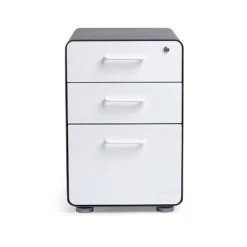 Poppin, 3-Drawer File Cabinet, Charcoal + White (103539) -Office Supply Shop m005636668 sc7