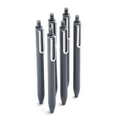 Poppin Luxe Retractable Gel Pen, Medium Point, Black Ink, 6/Pack (104449)