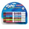 Expo Low Oder Dry Erase Markers, Fine Tip, Assorted Inks, 12/Pack (SAN86603)