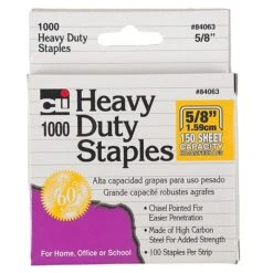 Charles Leonard Extra Heavy Duty Staples, 5/8 Inch, Silver, 10 Packs (CHL84063) -Office Supply Shop m007112981 sc7