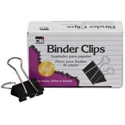 Charles Leonard Binder Clip, Large, 9/Bundle (CHLBC10-10)