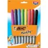 BIC Mark-It Permanent Markers, Fine Tip, Assorted, 8/Pack (GPMAP81)