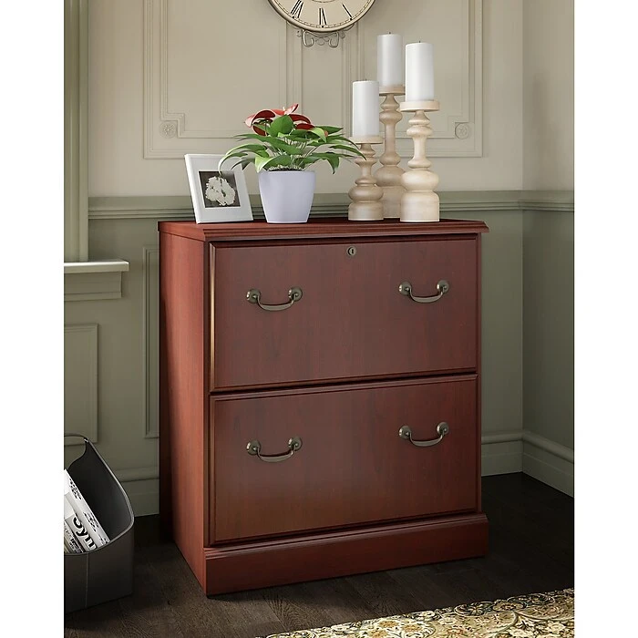 kathy ireland® Home by Bush Furniture Bennington 2 Drawer Lateral File Cabinet, Harvest Cherry (WC65554-03) Kathy Ireland® Home By Bush Furniture Bennington 2 Drawer Lateral File Cabinet, Harvest Cherry (WC65554-03) -Office Supply Shop m007128800 sc7