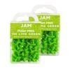 JAM Paper Push Pins, Lime Green, 2 Packs Of 100 (522416893A)
