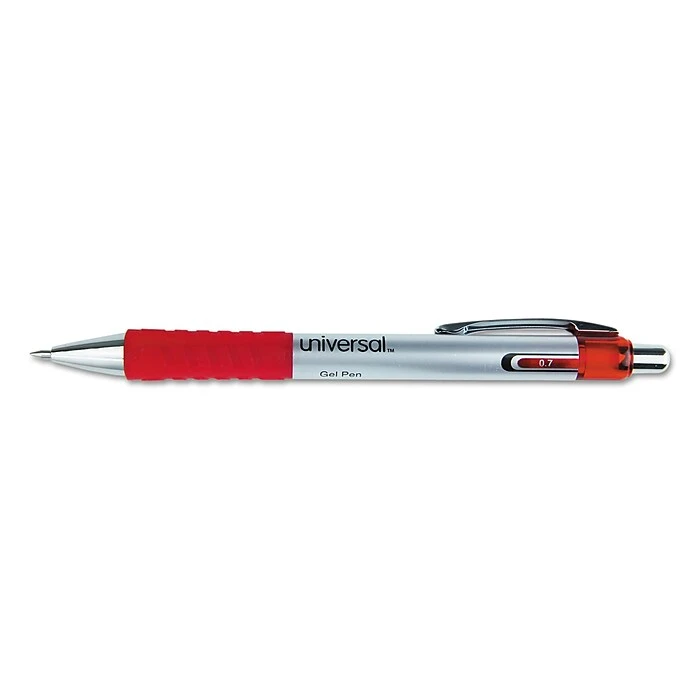 Universal Retractable Gel Pen, Medium Point, Red Ink, Dozen (UNV39712) Universal Retractable Gel Pen, Medium Point, Red Ink, Dozen (UNV39712) -Office Supply Shop m007183738 sc7