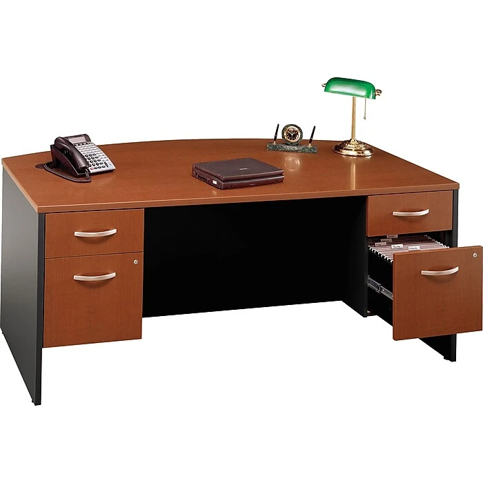 Bush Business Furniture Westfield 2 Drawer 3/4 Pedestal, Auburn Maple, (WC48590SU) Bush Business Furniture Westfield 2 Drawer 3/4 Pedestal, Auburn Maple, (WC48590SU) -Office Supply Shop s0077573 sc7