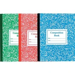 Roaring Spring Grade 1 Composition Book, 9 3/4" X 7 3/4", Wide Ruled, 50 Sheets, Green Marble (ROA77920)