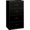 HON Lateral File, 4 Drawers, Molded Pull, 30"W, Black Finish (BSX434LP)