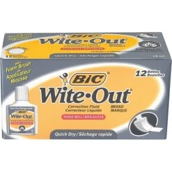 BIC Wite-Out Quick Dry Correction Fluid, 20ml., White, 12/Pack (WOFQD12-WHT) -Office Supply Shop s0090425 sc7