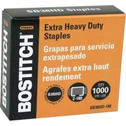 Bostitch Auto 180 Heavy-Duty Staples, 3/8" Leg Length, 1000/Box (SB38HD-1M)