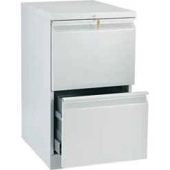 HON® Brigade® Mobile Pedestal, File/File, Light Grey, 19-7/8"D